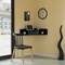 Basicwise Blk Corner Desk Heart Shaped Wall Mntd Office Table w/Drawer and Two Shelves Computer Writing Desk QI004024.BK - alternate 4